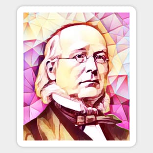 Horace Greeley Pink Portrait | Horace Greeley Artwork 13 Magnet